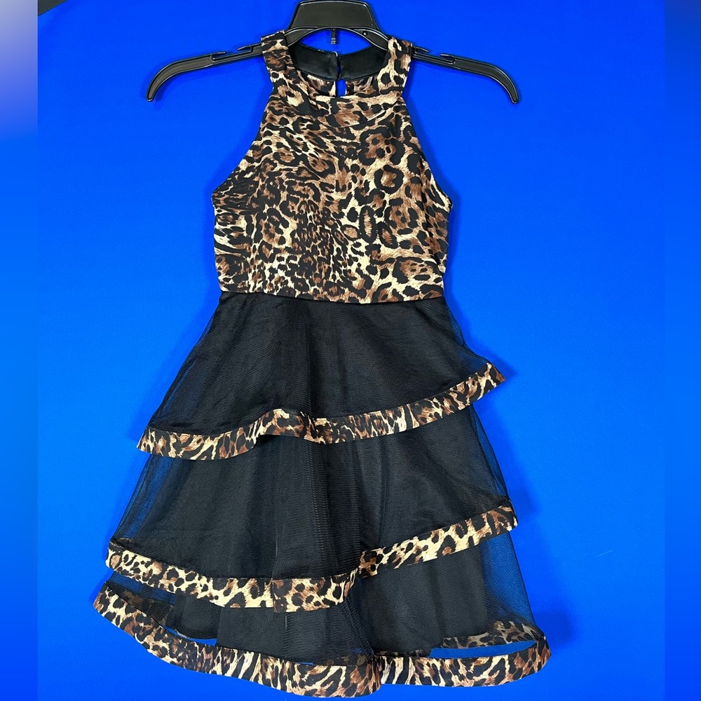 Animal print girls dress